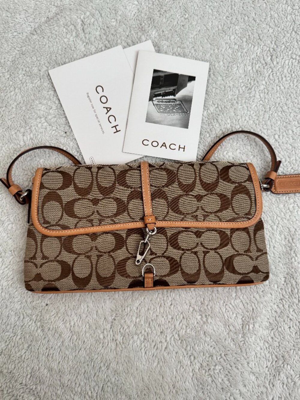 Coach Signature Demi Clip Flap Bag / Demi Clip Shoulder Bag